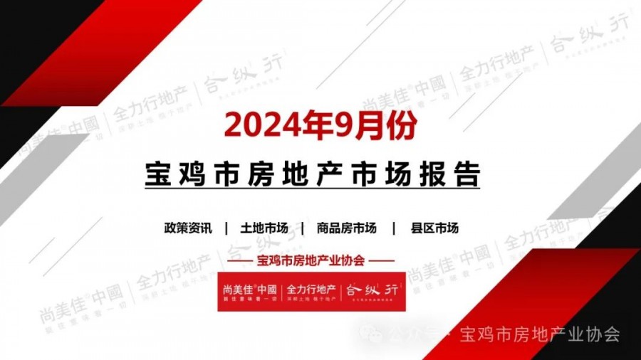 2024年9月份宝鸡市房地产市场报告！